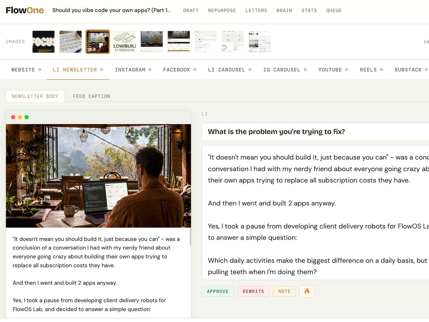 FlowOne Repurpose Mode — full distribution system covering multiple channels and formats